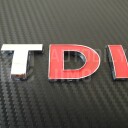 Znak, logo, emblém, nápis VW TDI 3D - samolepící