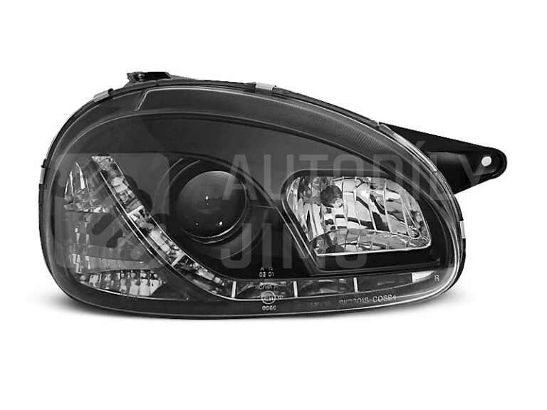 Přední světla, lampy Opel Corsa B, Combo B 93-00 Day light černé