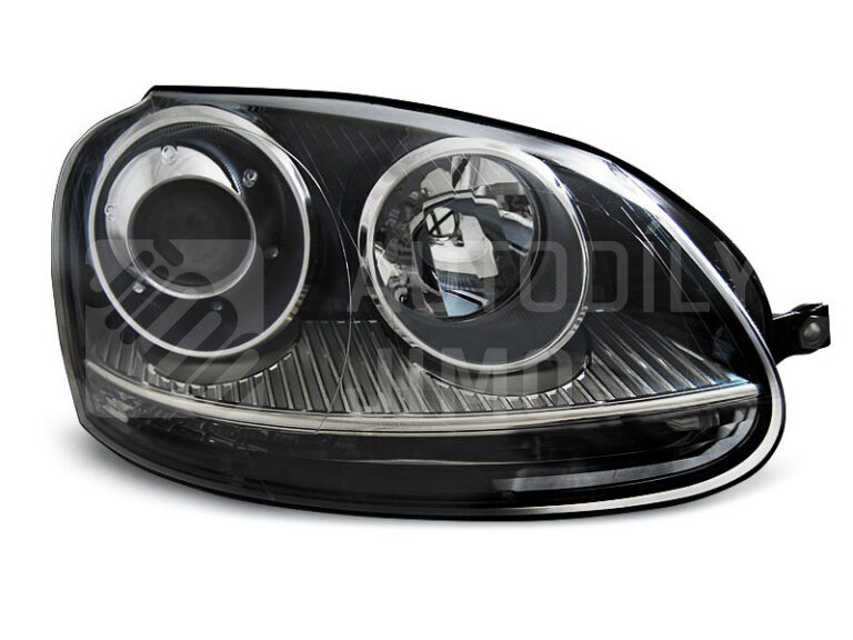 Přední světla, lampy VW Golf V 03-08, vzhled GTi, černá H7