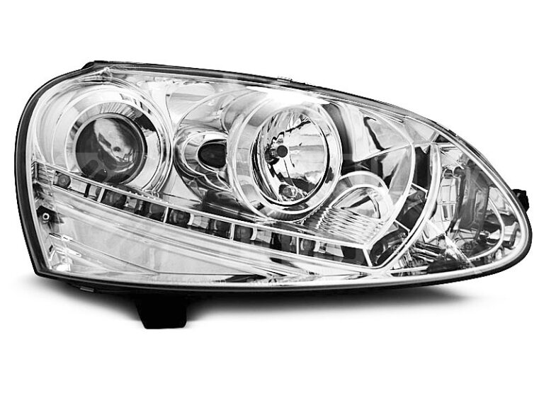 Přední světla, lampy VW Golf V 03-08 Day light chromové