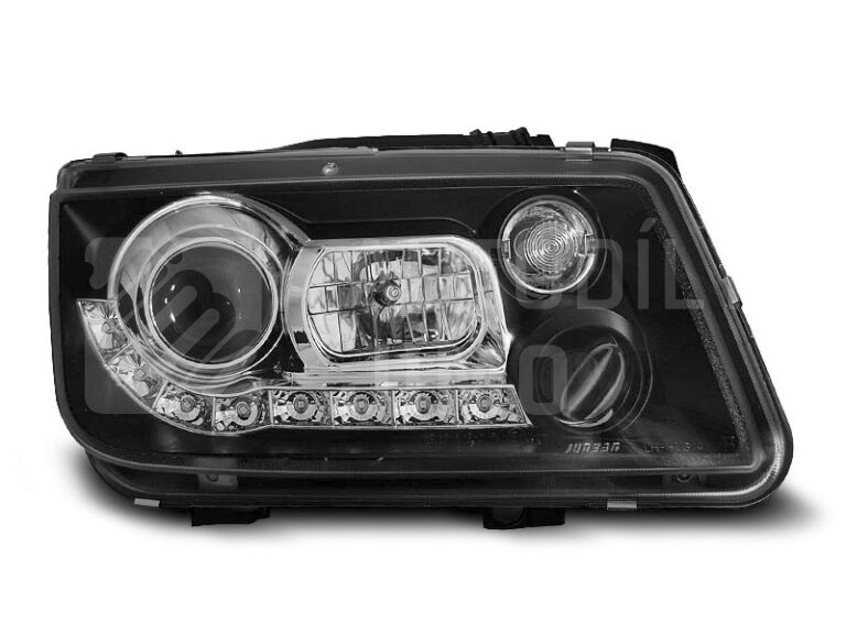 Přední světla, lampy VW Bora 98-05 Day light černé H1, s mlhovkou